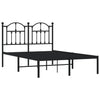 Sengeramme i metall med hodegavl svart 120x190 cm