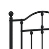 Sengeramme i metall med hodegavl svart 120x190 cm