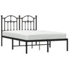 Sengeramme i metall med sengegavl svart 120x200 cm