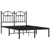 Sengeramme i metall med sengegavl svart 120x200 cm