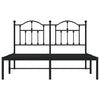 Sengeramme i metall med hodegavl svart 140x190 cm