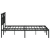 Sengeramme i metall med hodegavl svart 140x190 cm