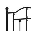 Sengeramme i metall med hodegavl svart 140x190 cm