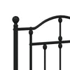 Sengeramme i metall med sengegavl svart 183x213 cm