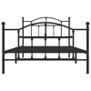 Sengeramme i metall med hode- og fotgavl svart 107x203 cm