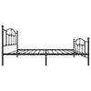 Sengeramme i metall med hode- og fotgavl svart 107x203 cm