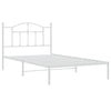 Sengeramme i metall med hodegavl hvit 107x203 cm