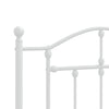 Sengeramme i metall med hodegavl hvit 107x203 cm