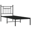 Sengeramme i metall med hodegavl svart 75x190 cm