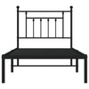 Sengeramme i metall med hodegavl svart 90x190 cm