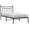 Sengeramme i metall med hodegavl svart 90x200 cm