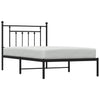 Sengeramme i metall med hodegavl svart 100x190 cm