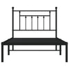 Sengeramme i metall med hodegavl svart 100x190 cm