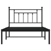 Sengeramme i metall med hodegavl svart 107x203 cm