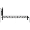 Sengeramme i metall med hodegavl svart 107x203 cm