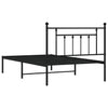 Sengeramme i metall med hodegavl svart 107x203 cm