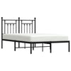 Sengeramme i metall med hodegavl svart 120x190 cm