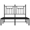 Sengeramme i metall med hodegavl svart 120x190 cm