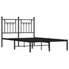 Sengeramme i metall med hodegavl svart 135x190 cm