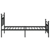 Sengeramme i metall med hode- og fotgavl svart 107x203 cm