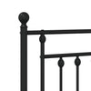 Sengeramme i metall med hode- og fotgavl svart 107x203 cm