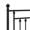 Sengeramme i metall med hode- og fotgavl svart 183x213 cm