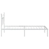 Sengeramme i metall med hodegavl hvit 107x203 cm