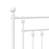 Sengeramme i metall med hodegavl hvit 107x203 cm