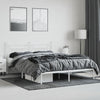 Sengeramme i metall med sengegavl hvit 180x200 cm
