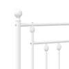 Sengeramme i metall med hode- og fotgavl hvit 135x190 cm