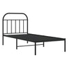 Sengeramme i metall med hodegavl svart 90x190 cm