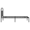 Sengeramme i metall med hodegavl svart 90x190 cm