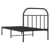 Sengeramme i metall med hodegavl svart 90x190 cm