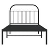 Sengeramme i metall med hodegavl svart 100x190 cm