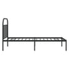 Sengeramme i metall med hodegavl svart 100x190 cm