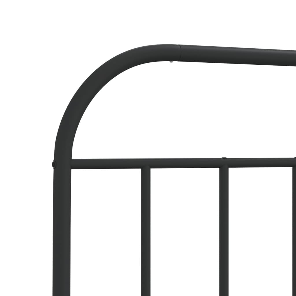 Sengeramme i metall med hodegavl svart 100x190 cm
