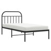 Sengeramme i metall med hodegavl svart 107x203 cm