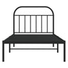 Sengeramme i metall med hodegavl svart 107x203 cm