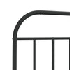 Sengeramme i metall med hodegavl svart 107x203 cm