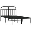 Sengeramme i metall med hodegavl svart 120x190 cm