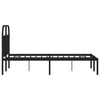 Sengeramme i metall med sengegavl svart 120x200 cm