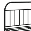 Sengeramme i metall med sengegavl svart 183x213 cm