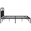 Sengeramme i metall med sengegavl svart 193x203 cm