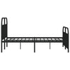 Sengeramme i metall med hode- og fotgavl svart 140x190 cm