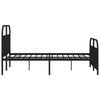 Sengeramme i metall med hode- og fotgavl svart 183x213 cm
