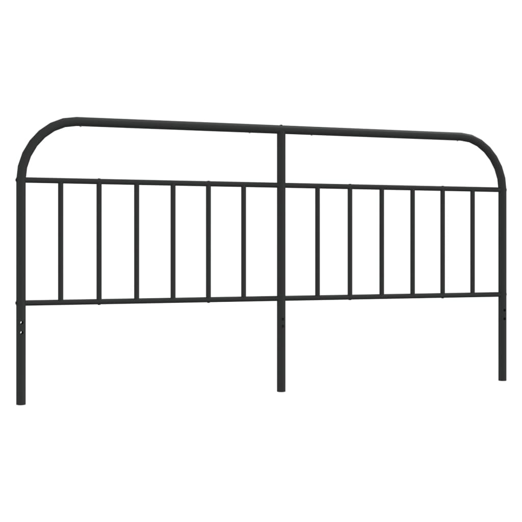 Utskiftbar sengegavl i metall svart 193 cm