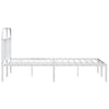 Sengeramme i metall med hodegavl hvit 183x213 cm