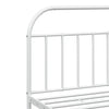 Sengeramme i metall med sengegavl hvit 200x200 cm