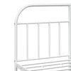 Sengeramme i metall med hode- og fotgavl hvit 140x190 cm