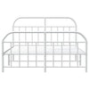 Sengeramme i metall med hode- og fotgavl hvit 150x200 cm